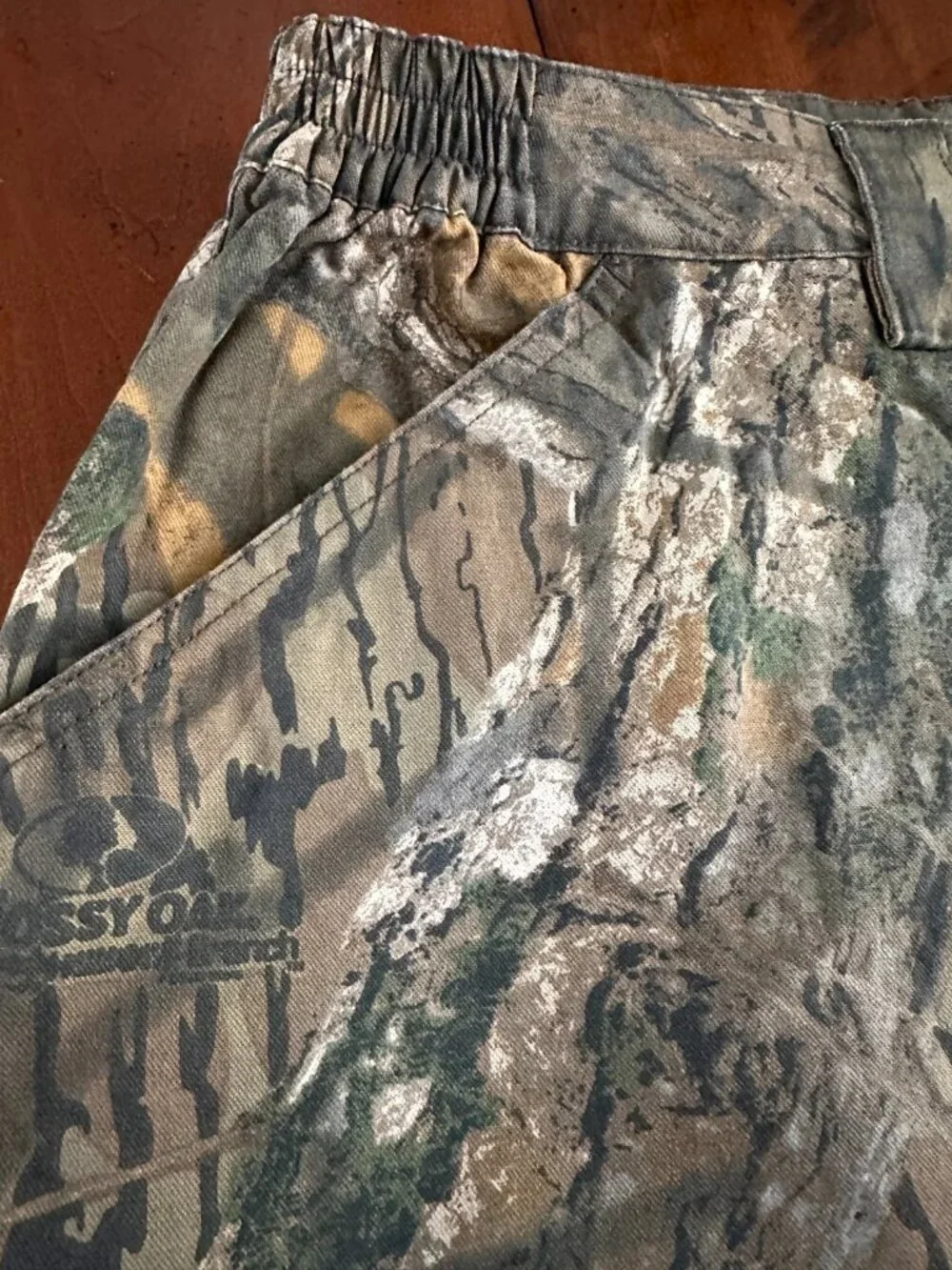 Shadow Brand Mossy Oak Camo Cargo Pants Mens XL 100% Cotton Hunting Outdoor